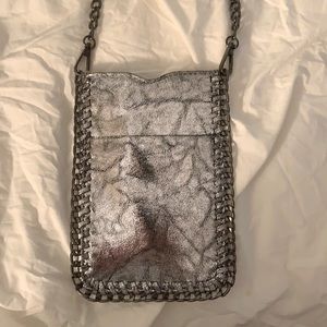 Gunmetal cross body bag